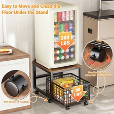 Mobile Mini Fridge Stand with